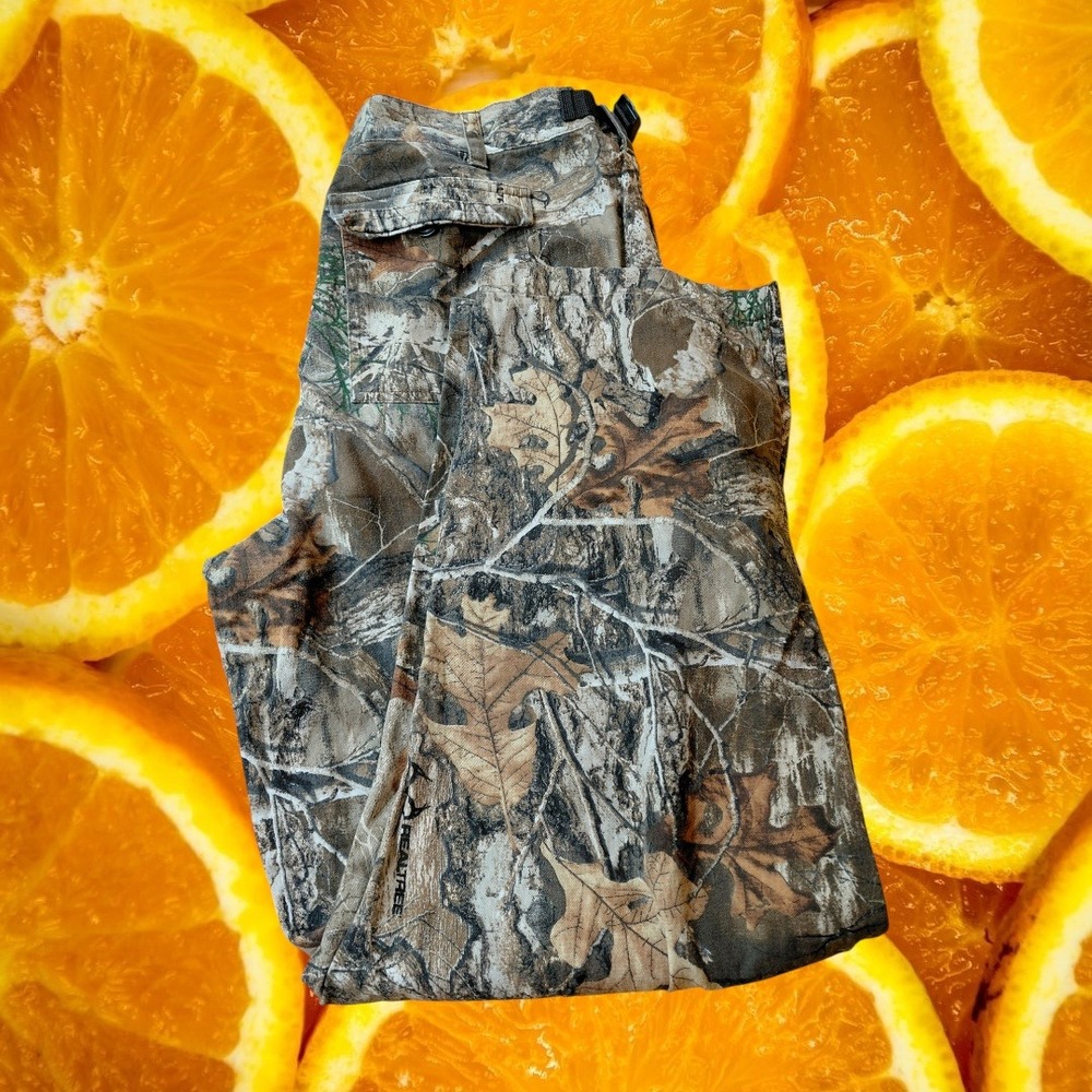 Habit Mens Realtree Edge Camo Cargo Pants XL 100% Cotton Hunting TP1142 Brown